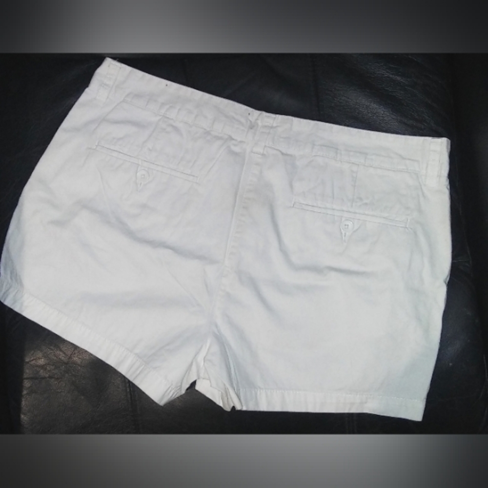 "Joe Fresh" Women's Mid-rise White Khaki Short Shorts